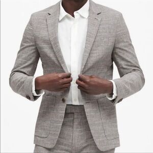 Banana Republic Gray Plaid Blazer